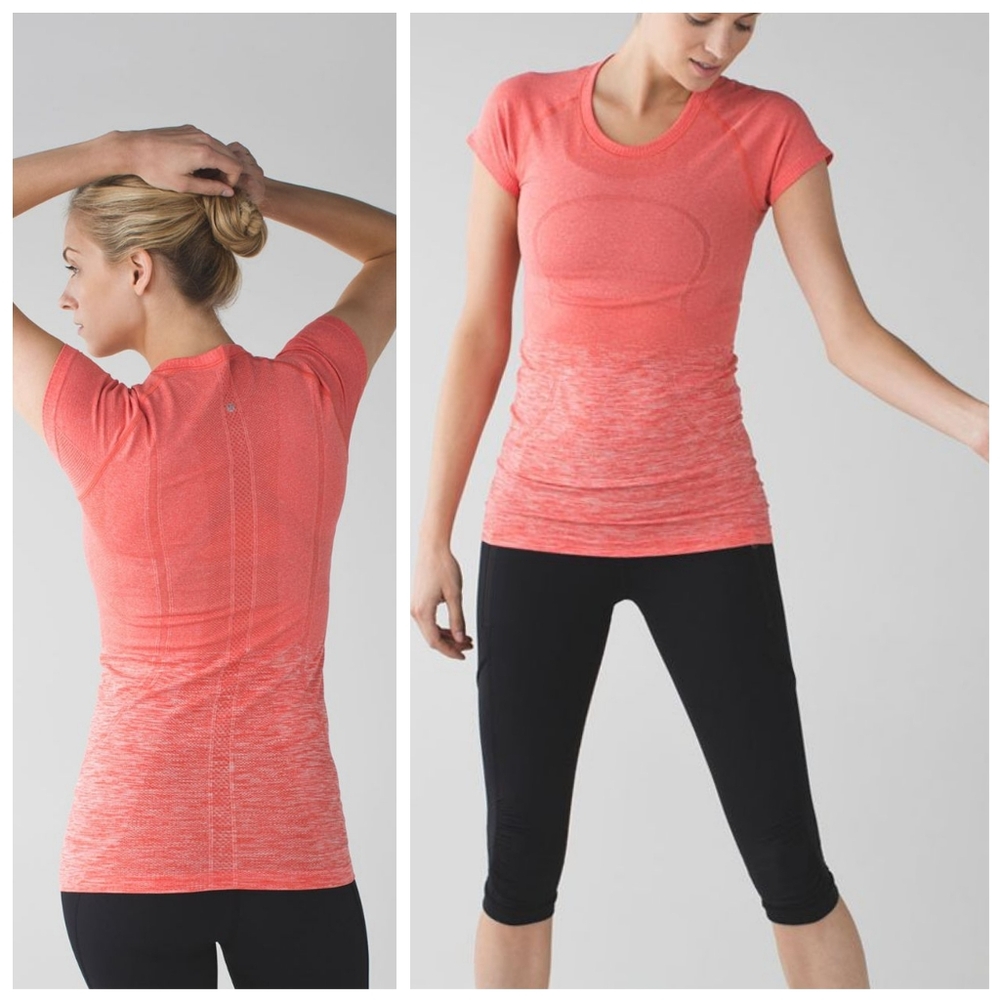 Lululemon Swiftly Tech Short Sleeve Crew Heathered Alarming